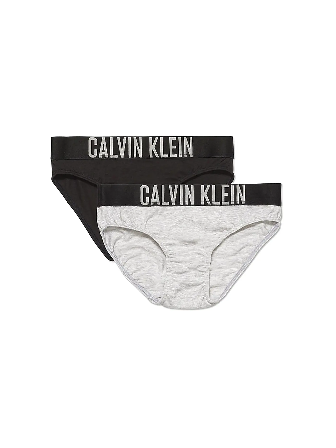 CALVIN KLEIN | Mädchen Slip 2er Pkg Intense Power Grey Black | 